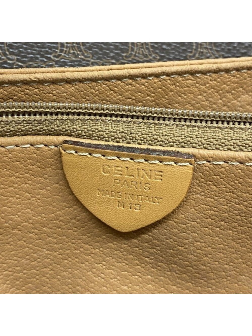 Celine Shoulder Bag Macadam Brown Gold - Picture 5 of 10